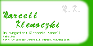 marcell klenoczki business card